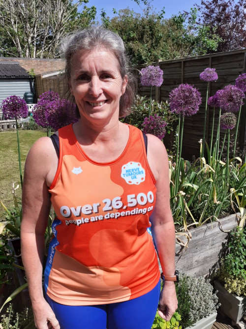 Post training run wearing my NF vest with pride!