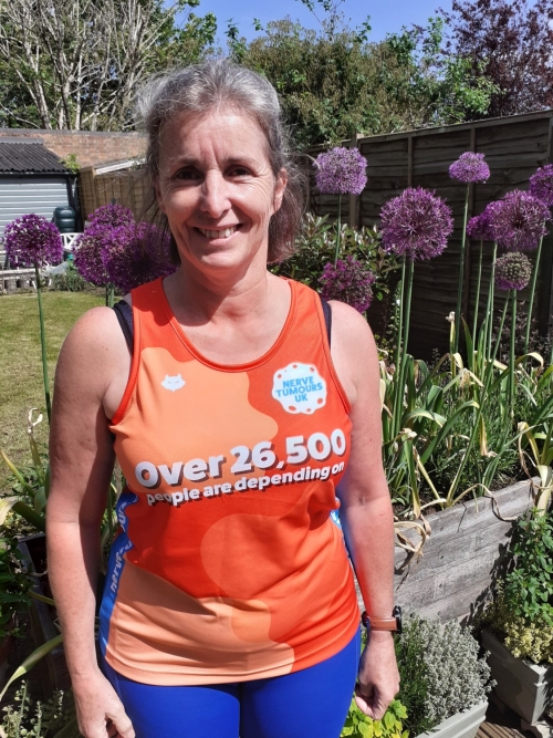Post training run wearing my NF vest with pride!
